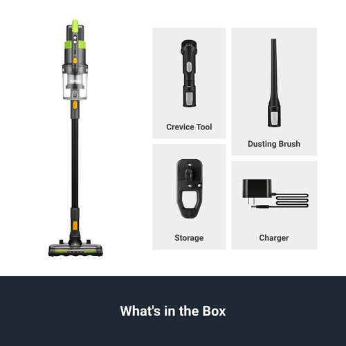 Eureka RapidClean Pro Cordless Vacuum Cleaner for Hard Floors, Lightweight Stick Vacuum LED Headlights, Convenient Stick and Handheld Vac, Green, NEC285GR