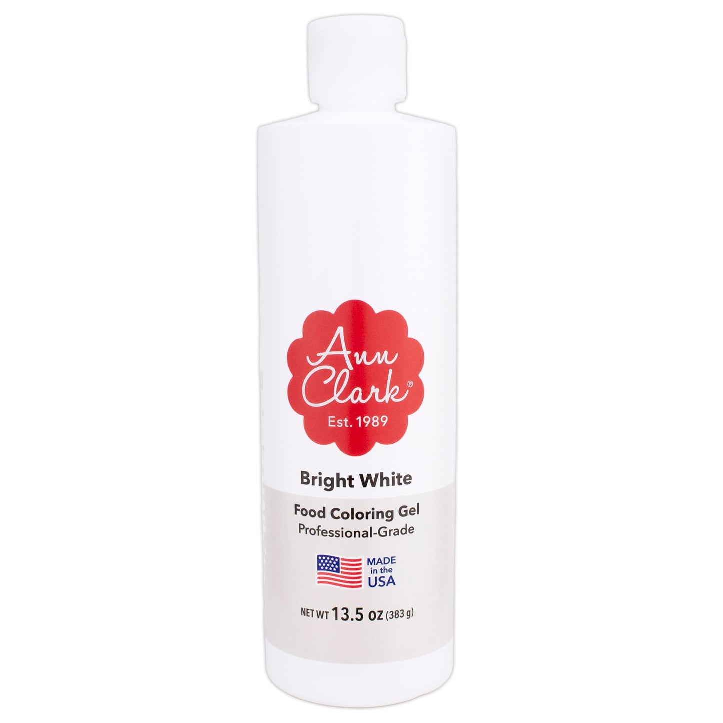 Ann Clark Bright White Food Coloring Gel Extra Large 13.5 oz Professional Grade Made in USA