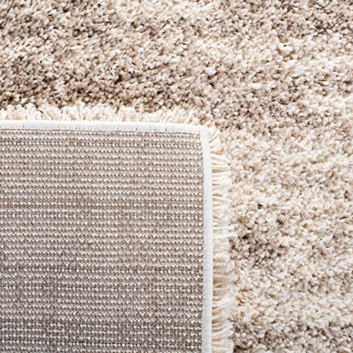 4x6 Shag Area Rug - Ivory & Beige Plush Floor Covering, Soft & Plush