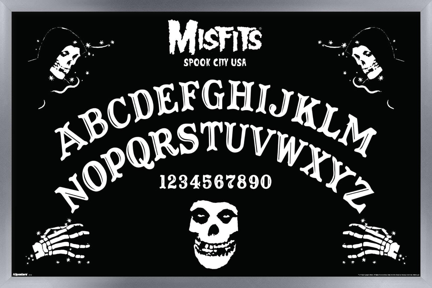 Misfits - Ouija Wall Poster, 34L" x 22.4W", Silver Framed Version
