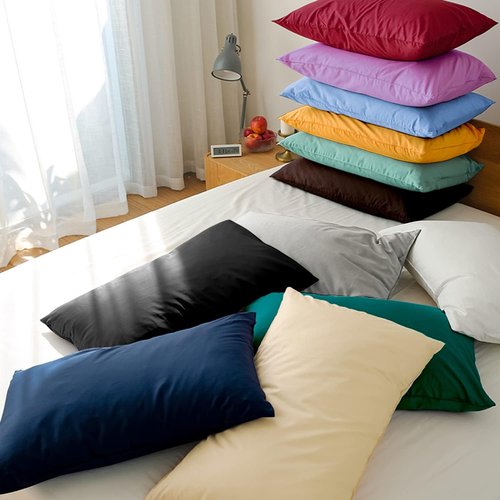 FLXXIE Pillow Cases - Soft Microfiber Queen Pillow Covers | Wrinkle Resistant, 2-Piece Set, 20x30, Lavender