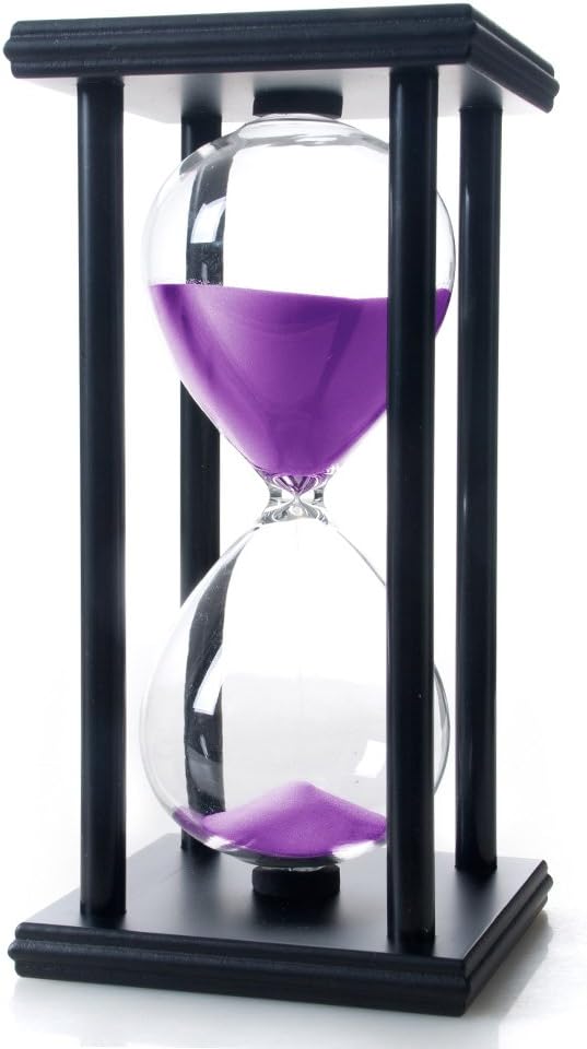 60-Minute Wood Sand Timer Hourglass | Bellaware White Decorative Timer