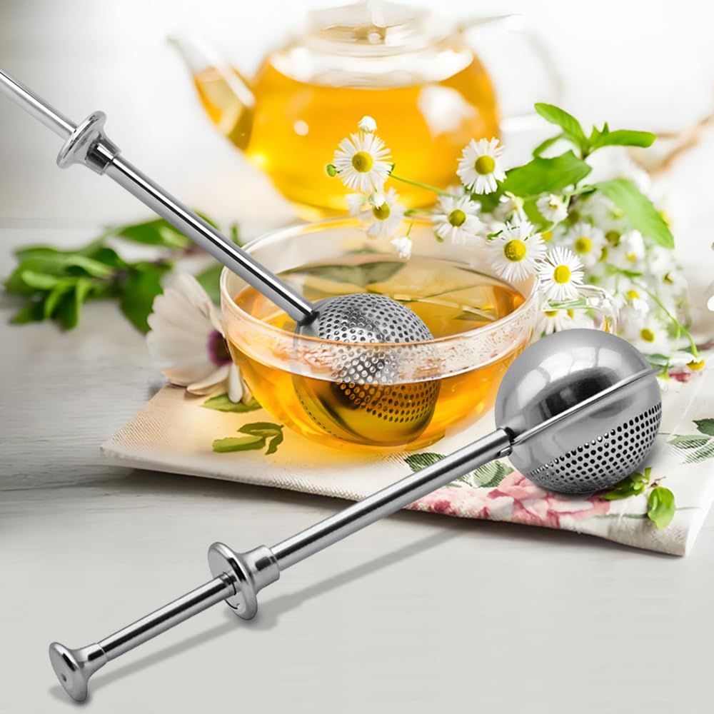 Flour Sifter, SENHAI 2 PCS Sifter for Baking, 304 Stainless Steel Powdered Sugar Shaker Duster for Sugar Flour Spices Tea Strainers (Half-hole & Full-hole)
