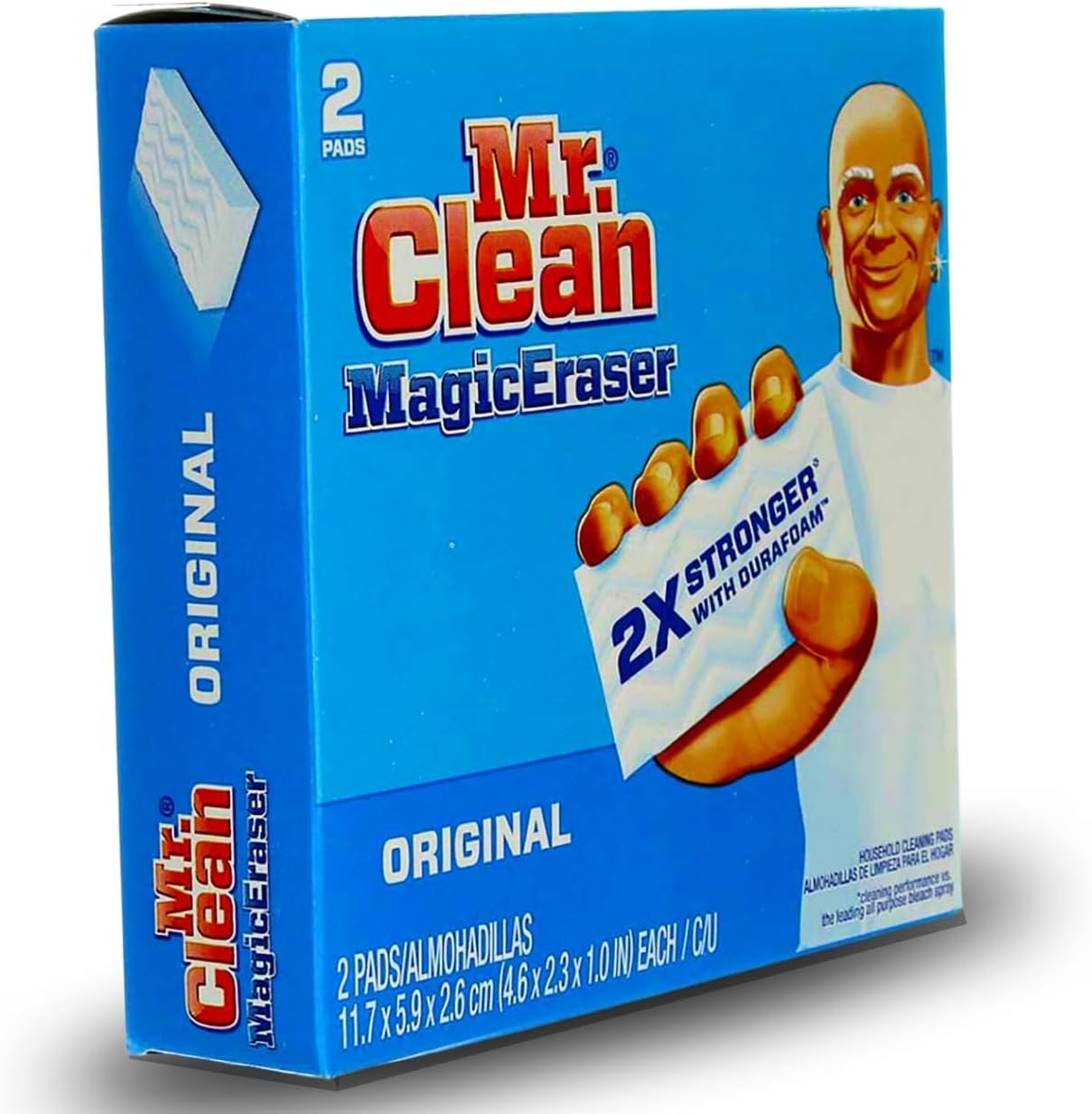 Mr Clean Magic Eraser - Erase Stains & Scuff Marks | Original 2 Count Pack