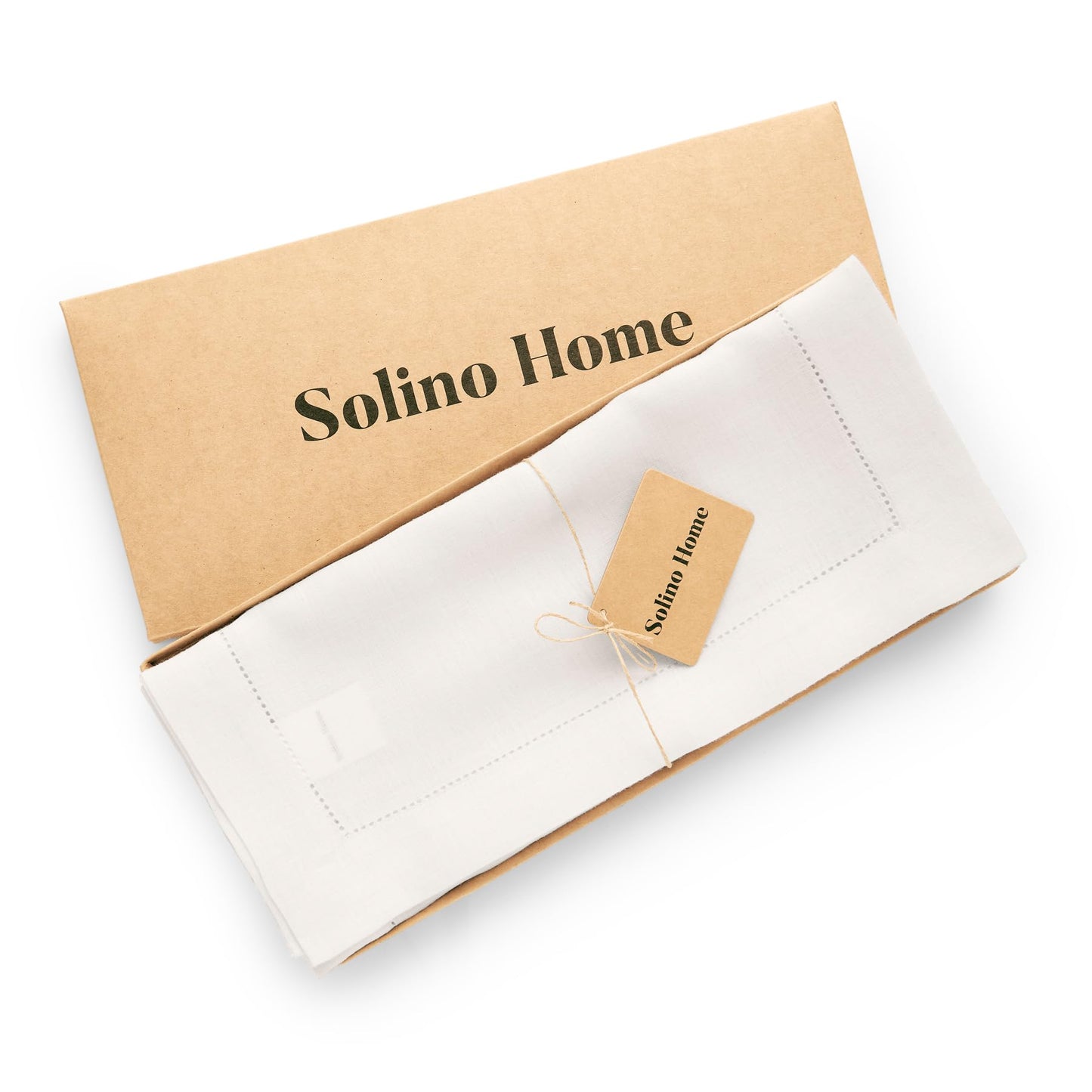 Solino Home Linen Indigo Navy Hemstitch Table Runner 60 Inches - 100% Pure Linen Small Table Runner 14 x 60 Inch Ideal for Dresser and Coffee Tables - Sonoma Hemstitch, 4th of July