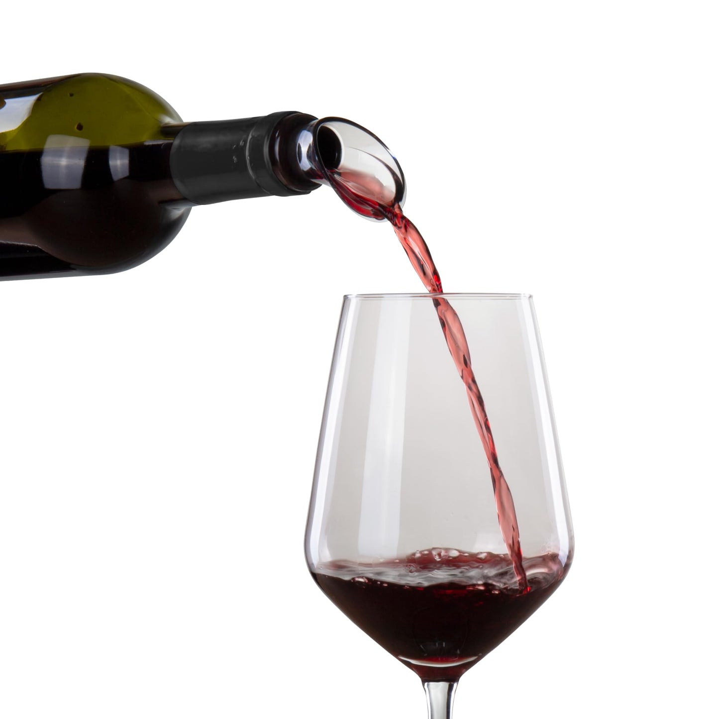 Vacu Vin Crystal Wine Server Set of 2 - Black, 5.5 x 7 x 1 inches