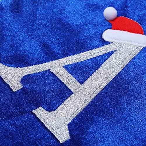 20.5Inches Monogram Embroidered Letter Christmas Stocking Personalized Super Soft Christmas Stocking Hanging Decorations(K)
