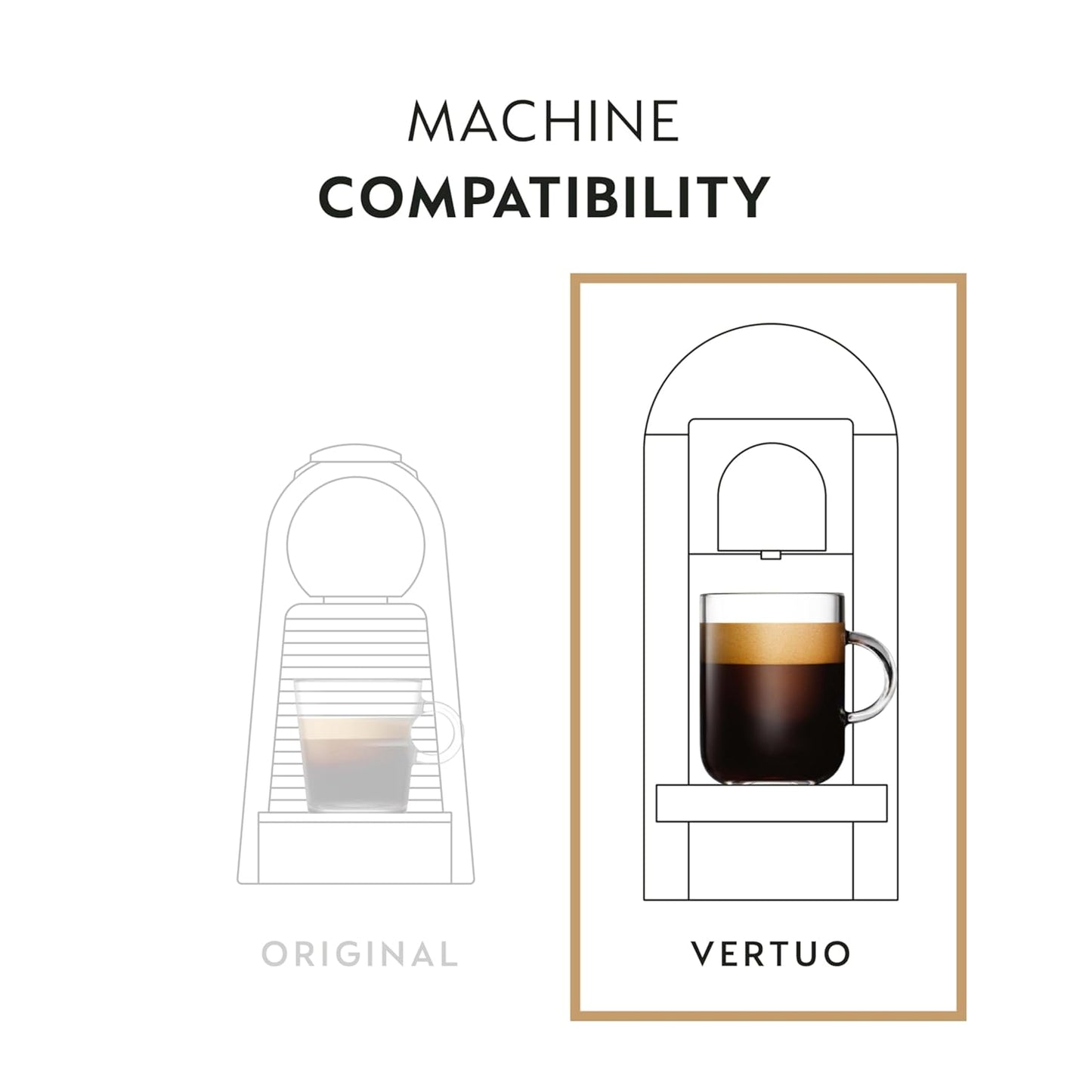 Nespresso Vertuo Orafio Espresso Coffee Capsules - Medium Roast, 50 Count Pack