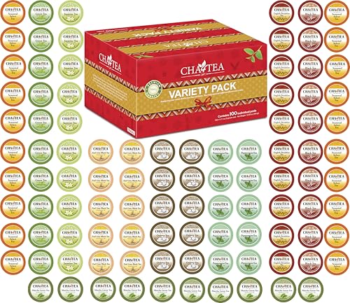 100-Count Tea Pod Variety Pack Compatible with Keurig K-Cup Brewers - 10 Flavors - Seasonal, Black, Green & More (Variation of THIS listing)