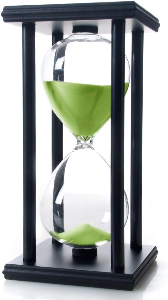 60-Minute Wood Sand Timer Hourglass | Bellaware White Decorative Timer