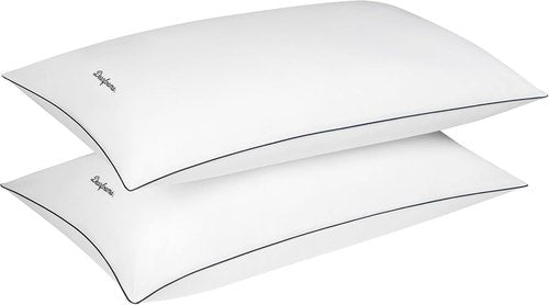Dearfoams King Size Bed Pillows - Luxurious 200 TC Cotton Down Alternative for All Sleep Positions