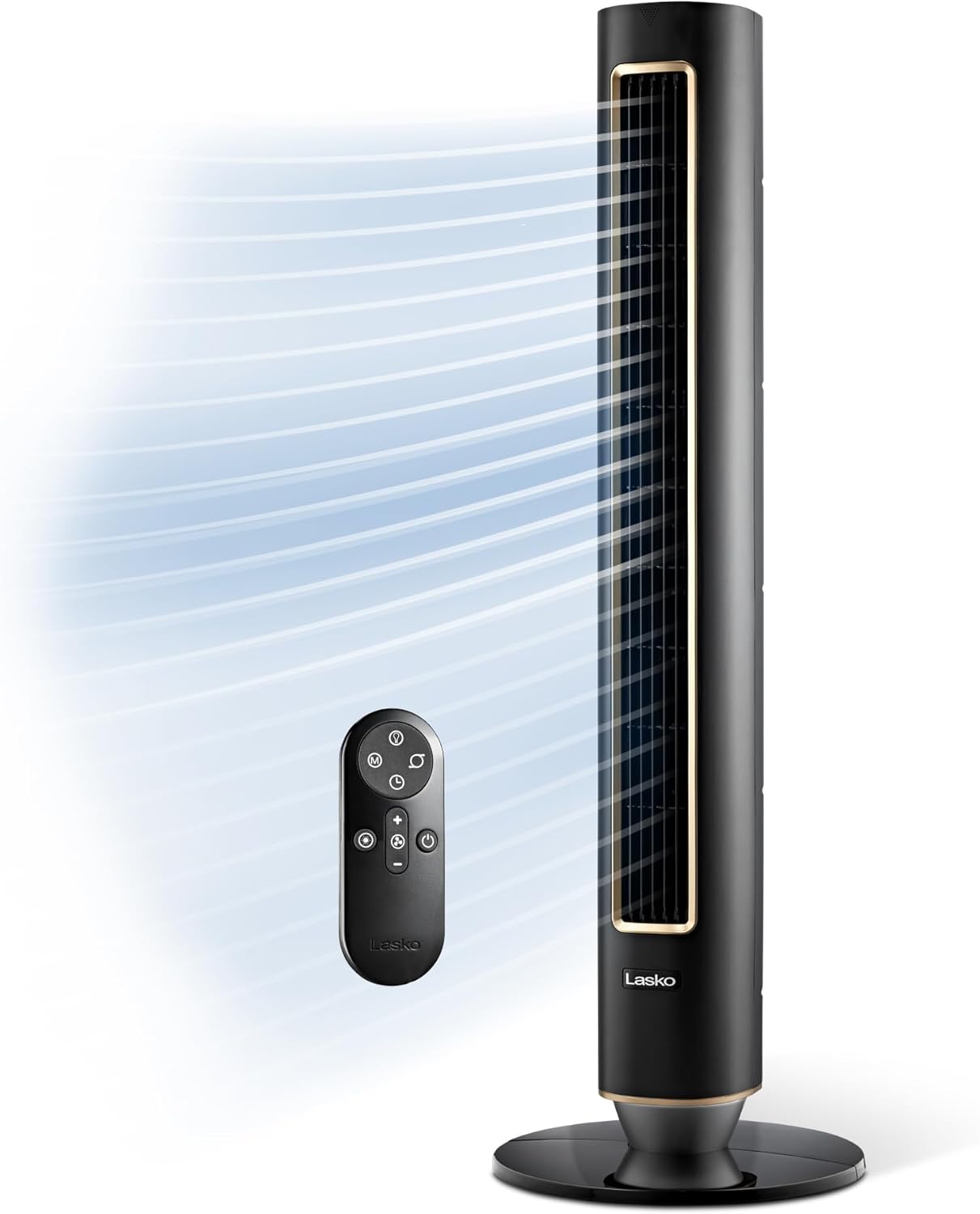 Lasko Pinnacle 40” Tower Fan - Quiet 24dB Operation, 90° Oscillation, 24-Hour Timer, Remote Control