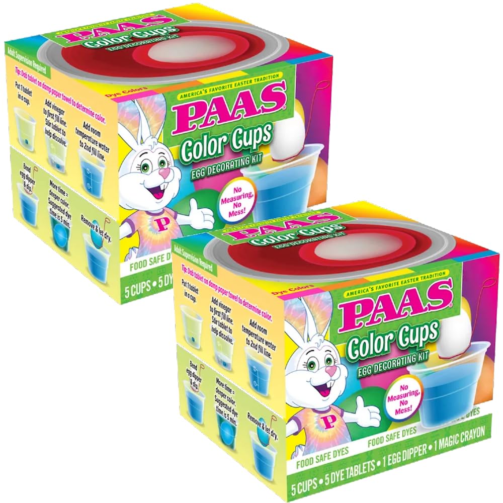 PAAS Easter Egg Coloring Cup Kits - 2 Pack