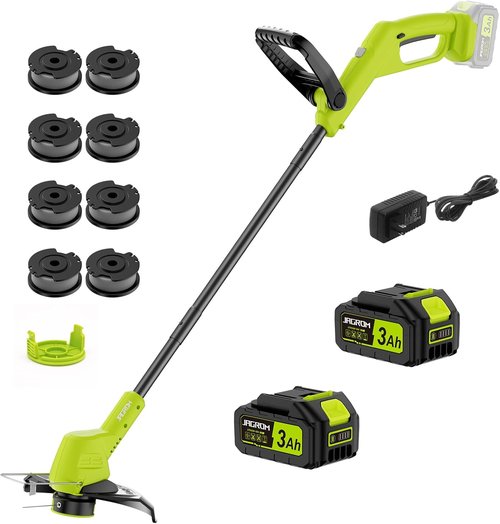 **Skiennix 21V Cordless String Trimmer - 12 Inch Electric Weed Eater with 2x3.0Ah Battery & Charger**