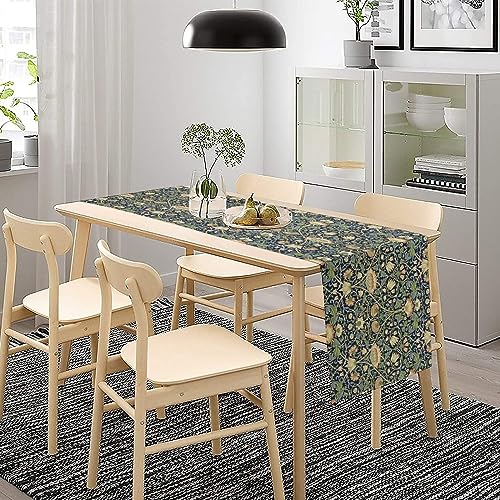 SHElifestyle William Morris Flower Table Runner 13x70 Inches Vintage Boho Tree Pattern