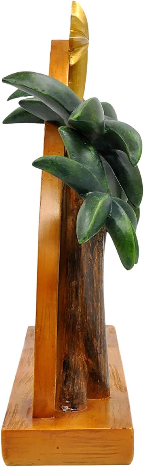 "Comfy Hour 11" Rustic Wood Nativity Stable - Star & Palm Trees | Christmas Figurine Backdrop Decor
