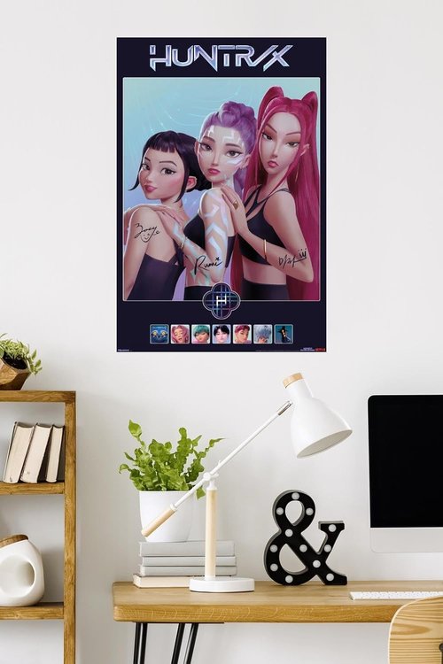 Huntrix | Netflix K-Pop Demon Hunters 2025 Wall Poster - Unframed, 34"L x 22.4"W