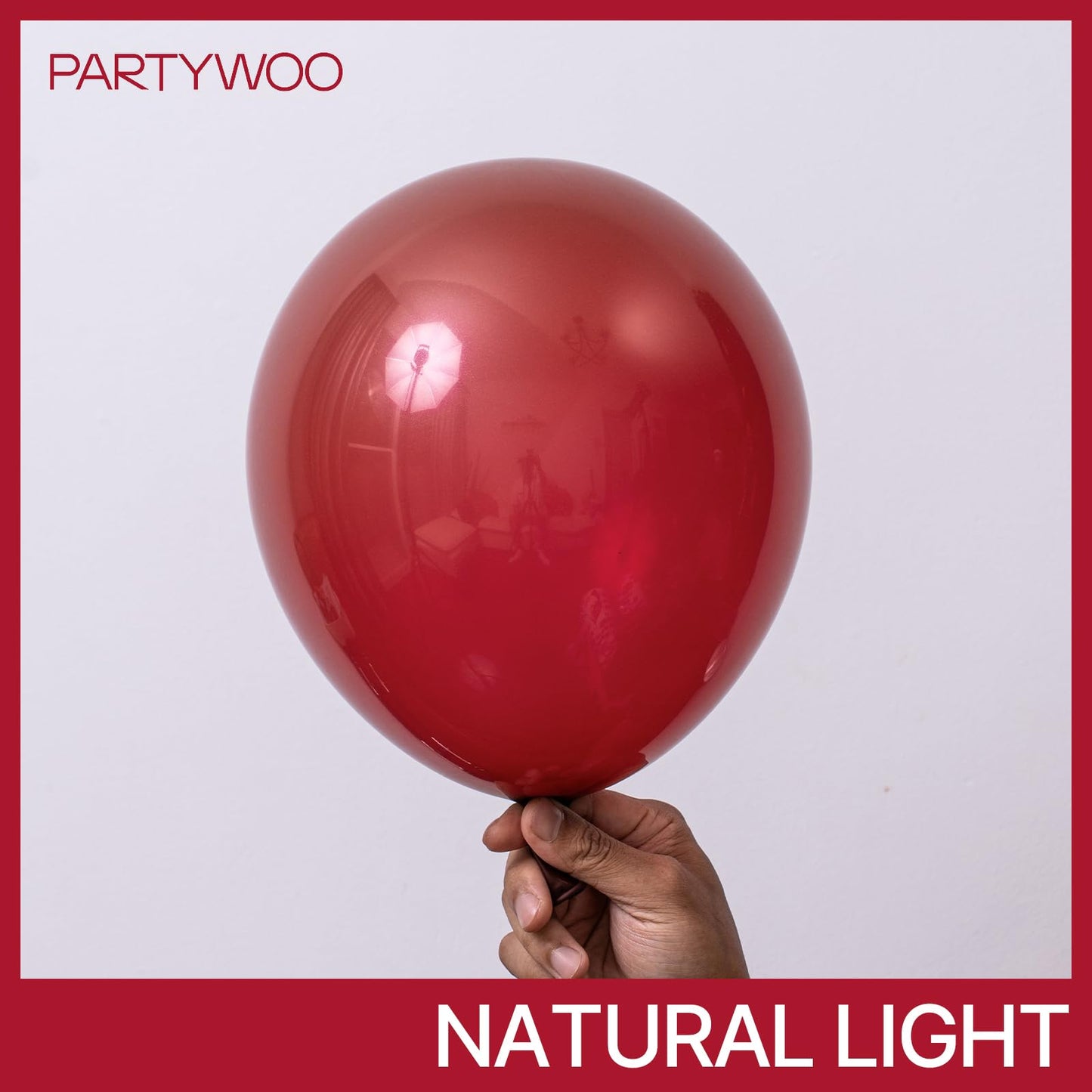 PartyWoo Burgundy Balloons 155 pcs Different Sizes of 18 12 10 5 Inch Dark Chestnut Red Maroon Balloon Arch Kit Garland for Birthday Graduation Anniversary Cherry Casino Party Decorations Red-Y62