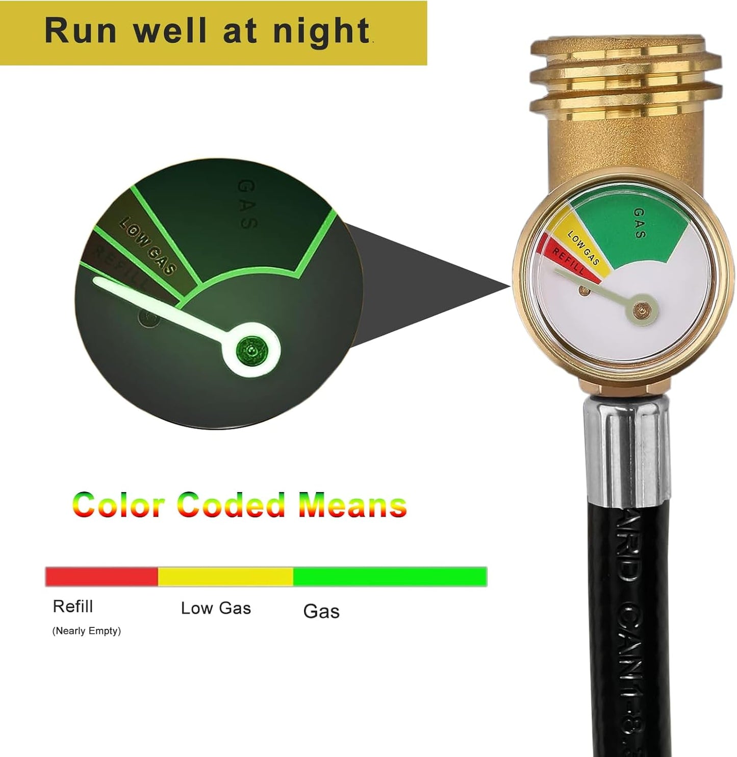 Skiennix 8 Feet Propane Tank Extension Hose - Acme to Male QCC/POL Fittings for Grills & Heaters