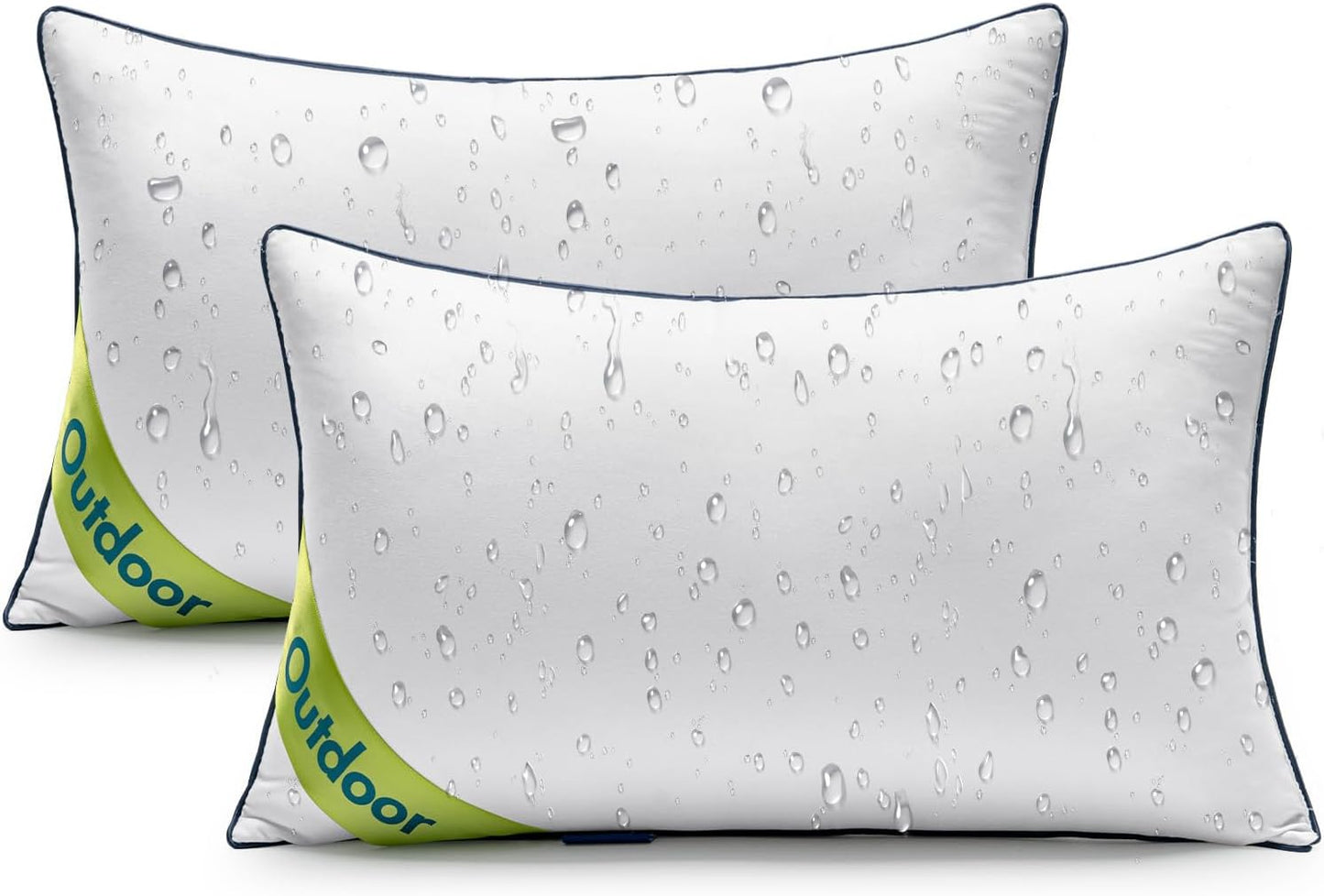 MIULEE Outdoor Pillow Inserts - Water Resistant Decorative Stuffers | 12x20 Inches, Pack of 2 for Sofa & Patio