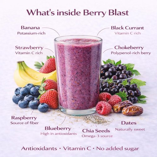 Berry Blast Smoothie Mix - Freeze-Dried Fruit Powder for Delicious Smoothies & Shakes | 10 Servings