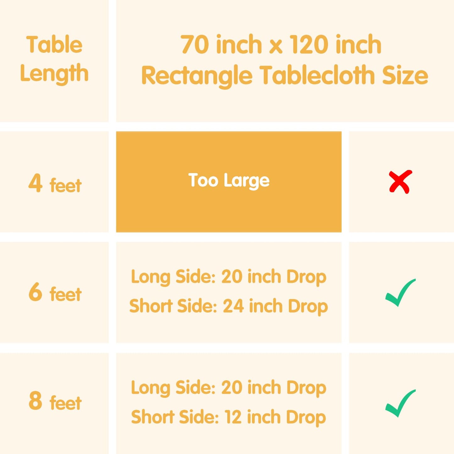 BRILLMAX 8 Pack Lavender Tablecloths 70 x 120 Inch for 6ft & 8ft Rectangle Tables - 150 GSM Polyester Fabric, Universal Fit, Water, Stain & Wrinkle Resistant Cloth Cover for Wedding Banquet Dining