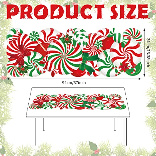 Tatuo Christmas Candy Cane Table Runner 13 x 37 inches