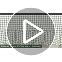 PartyDelight Sage Green Gingham Tablecloth with Ruffle 52x70 Inch Rectangular Farmhouse Decor