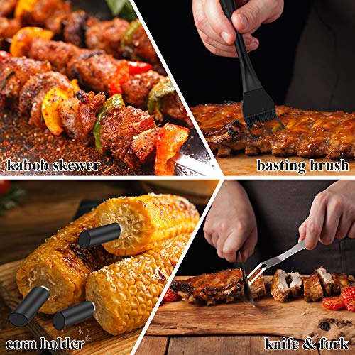 Romanticist 23-Piece Stainless Steel BBQ Grill Tools Kit - Black2