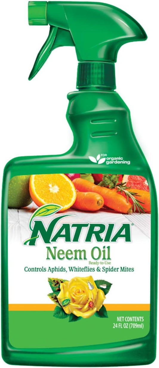 Natria Neem Oil Spray - Ready-to-Use Pest & Disease Control for Houseplants | 24 oz Bottle