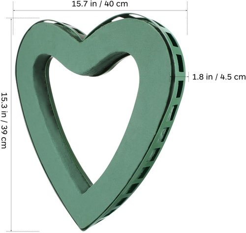 Heart Shaped Floral Foam Cage by [Brand Name] - Large Wet Flower Base for Stunning Arrangements