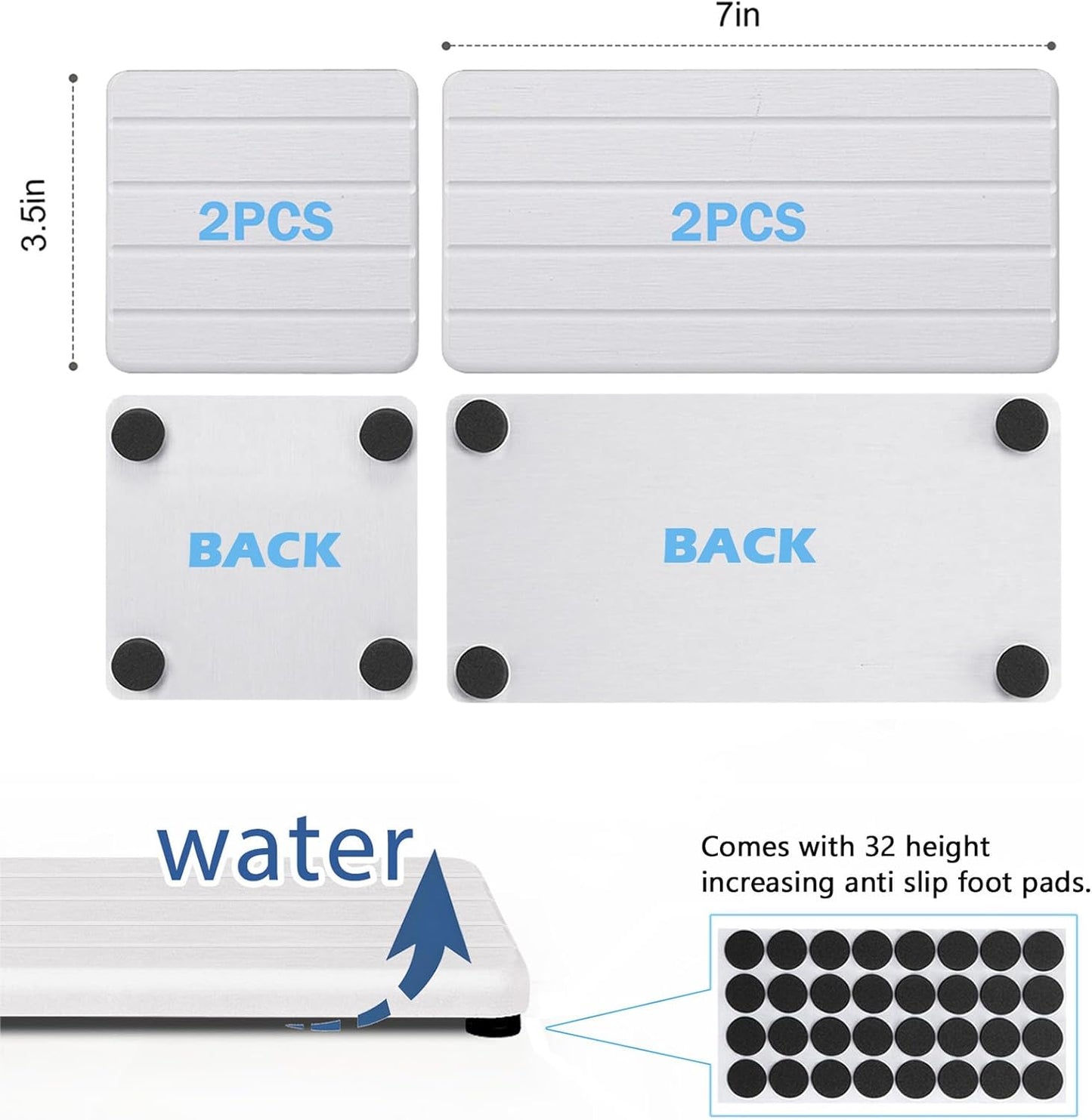 Skiennix Stone Drying Tray - Fast Drying Diatomite Soap Coaster for Bathroom & Kitchen | 4PCS Set