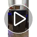Iwell Rustic Brown Bathroom Storage Cabinet with 2 Drawers and Adjustable Shelves