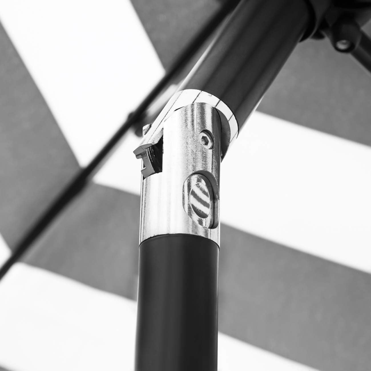Sunnyglade 9' Patio Umbrella - Durable Outdoor Table Umbrella with 8 Sturdy Ribs | Black and White