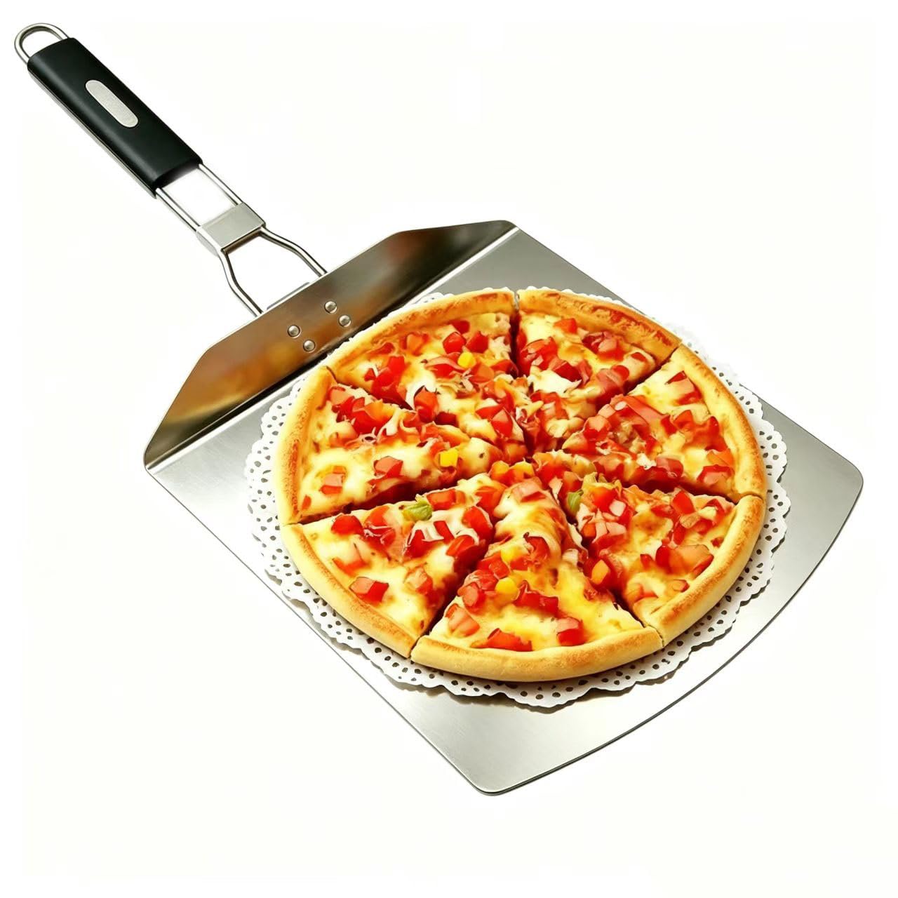 IQHLXN Pizza Peels,pizza peels metal,pizza steel for oven，pizza paddle。Essential Kitchen Tools for Making Perfect Pizza Crust, pizza peel.