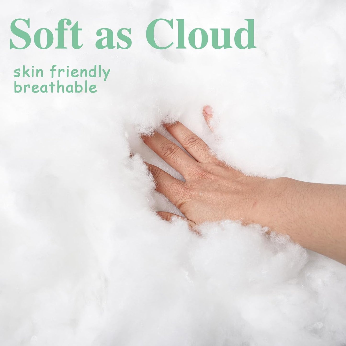 Skiennix Premium Polyester Fiber Stuffing - 2.2 LB | Machine Washable, Ideal for Stuffed Animals & Pillows