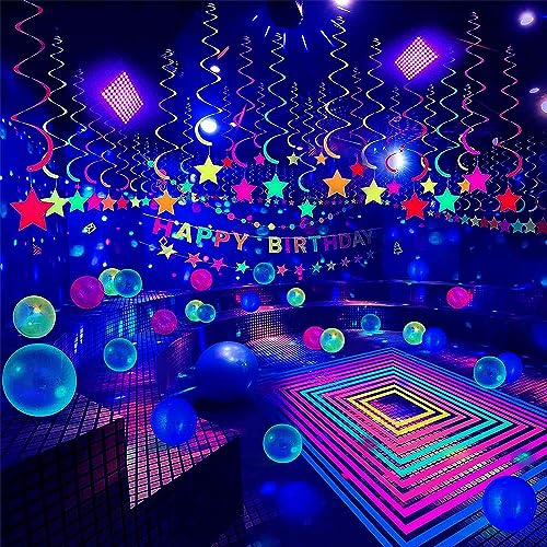 100W UV Black Light LED Spotlight IP66 Waterproof for Parties, Halloween, Christmas - 2 Pack