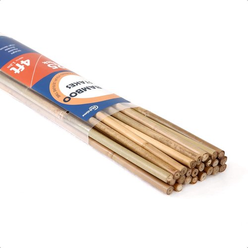 COLOtime Bamboo Stakes - 4FT Garden Support Poles for Climbing Plants | 25 Pack for Tomatoes & Beans