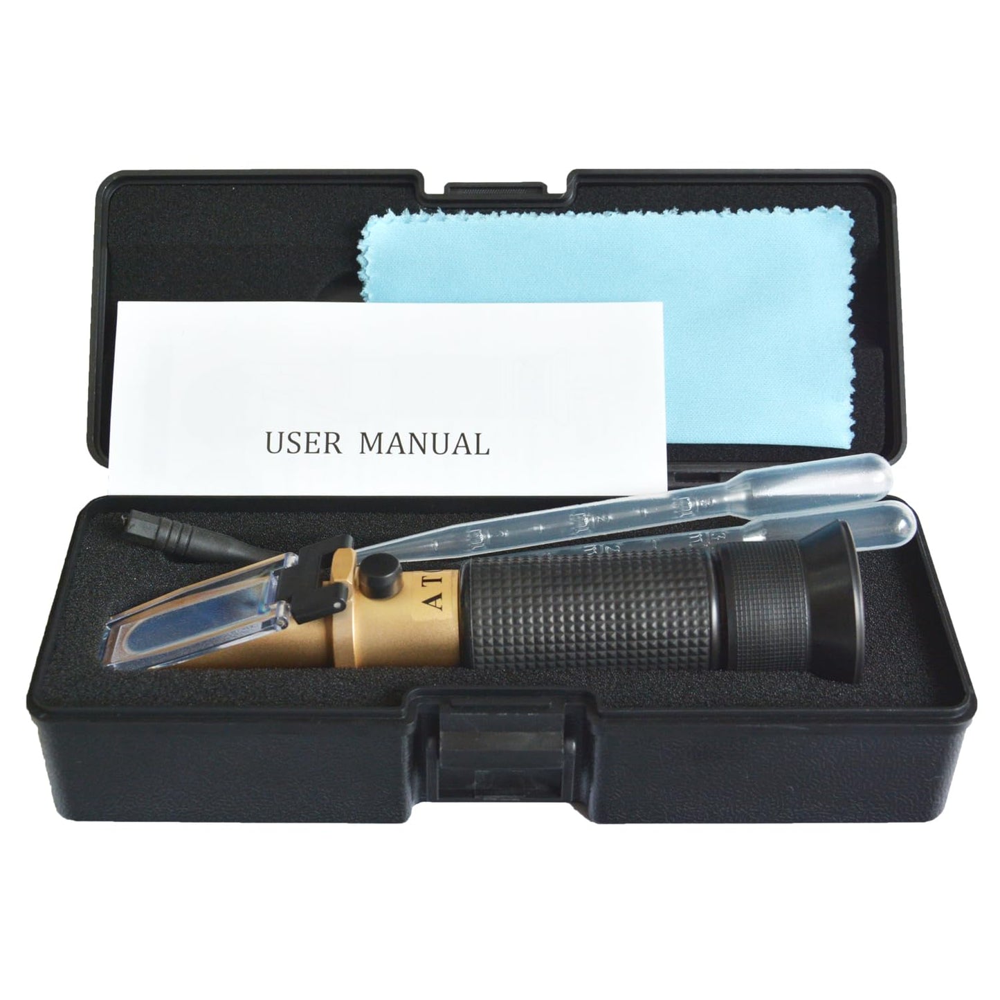4-in-1 Use Antifreeze DEF Refractometer for Automobile Antifreeze System, Diesel Exhaust Fluid, Battery Acid and Windshield Washer Fluid