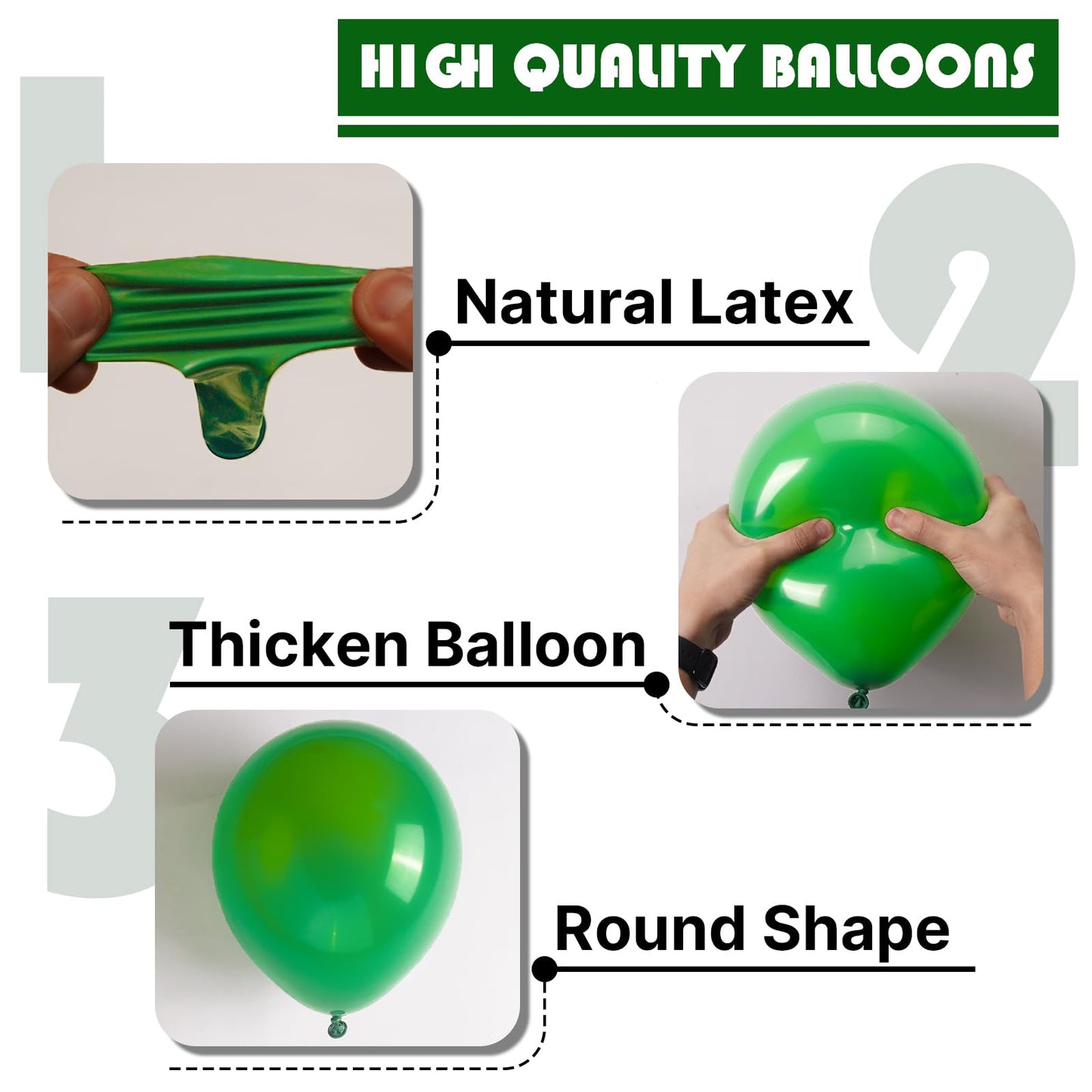 PartyWoo Green Balloons 50pcs 5 Inch Green Latex Helium Balloons for Birthday Baby Shower Graduation Engagement Wedding Dinosaur Jungle Golf Football Baseball Theme Party Decorations Green-Y24