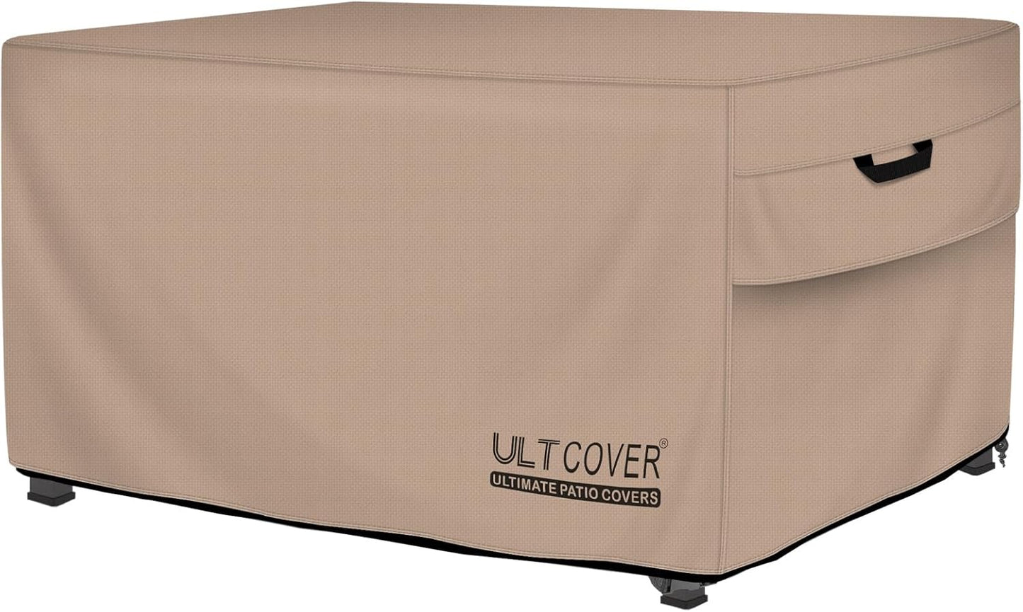 ULTCOVER Rectangular Fire Pit Table Cover - 52x34 Inch Waterproof & Heavy Duty Protection