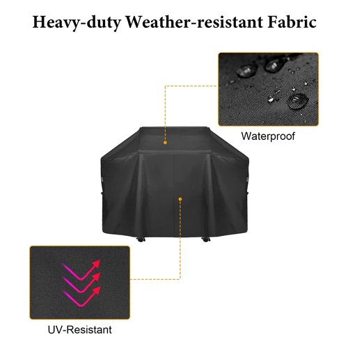 BBQ-PLUS Grill Cover for Napoleon PRO Prestige 500 Series Grill Heavy Duty and Waterproof BBQ Grill Cover for Napoleon Grill Accessories Black