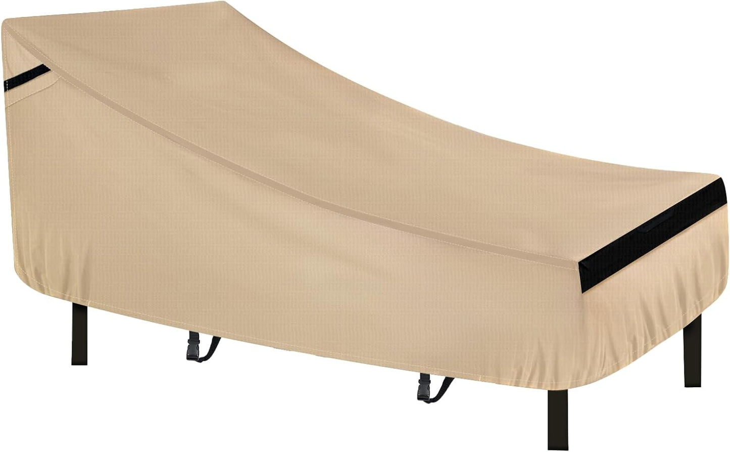 Neverland Patio Lounge Chair Cover - Heavy-Duty Waterproof Chaise Lounge Cover, 76L x 32W x 32H Inches, Golden