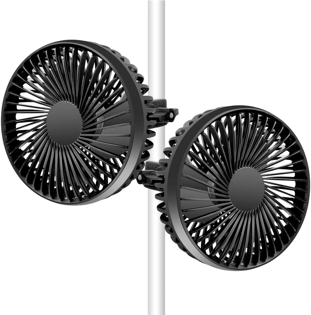 Skiennix Grow Tent Fan - 5-Inch Dual Directional Ventilation | 3 Speeds, IP54 Waterproof, 8ft Cord