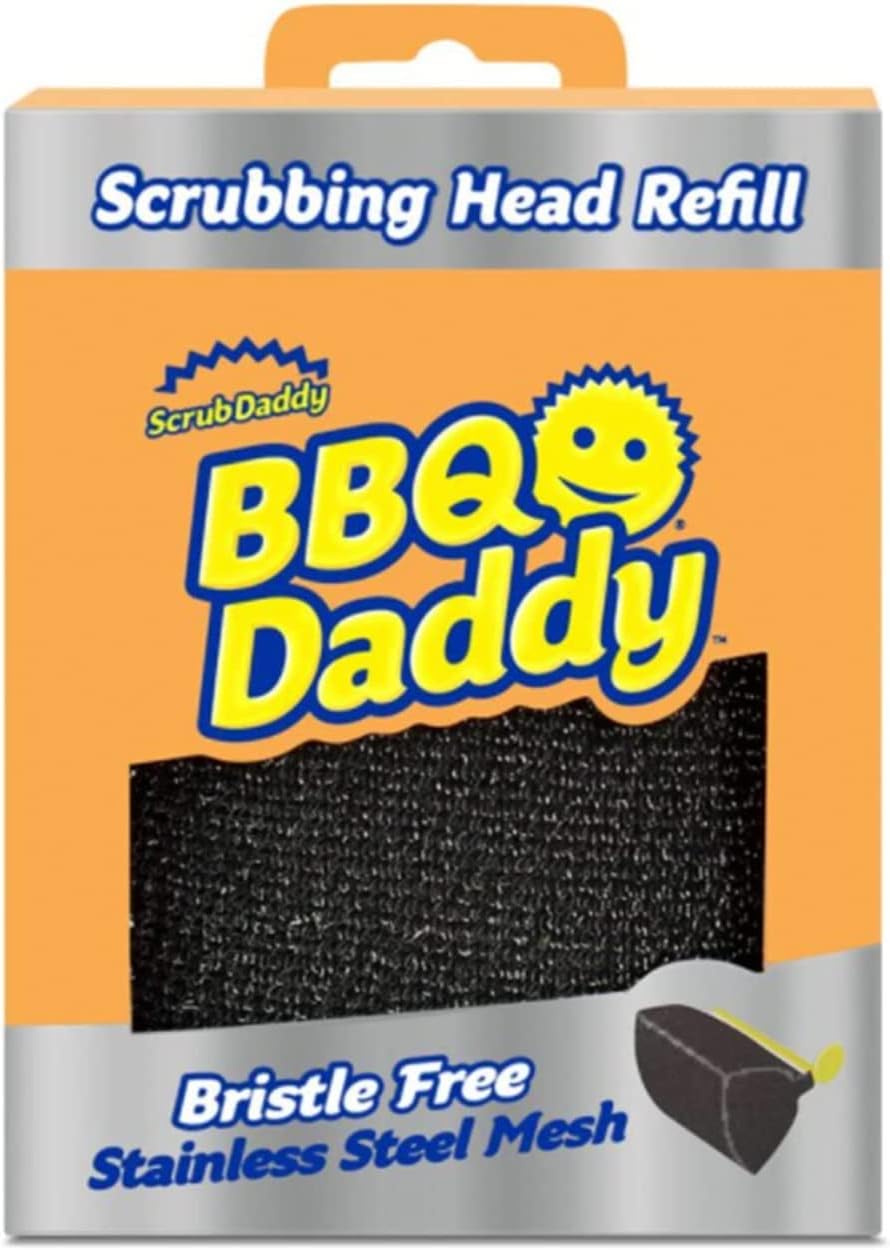 Scrub Daddy BBQ Daddy Grill Brush Head Refill - Bristle-Free ArmorTec Steel Mesh Cleaning Attachment (1 Count)