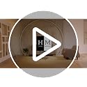HOMEMONDE 5' Round Natural Handwoven Jute Area Rug - Reversible Boho Farmhouse Carpet
