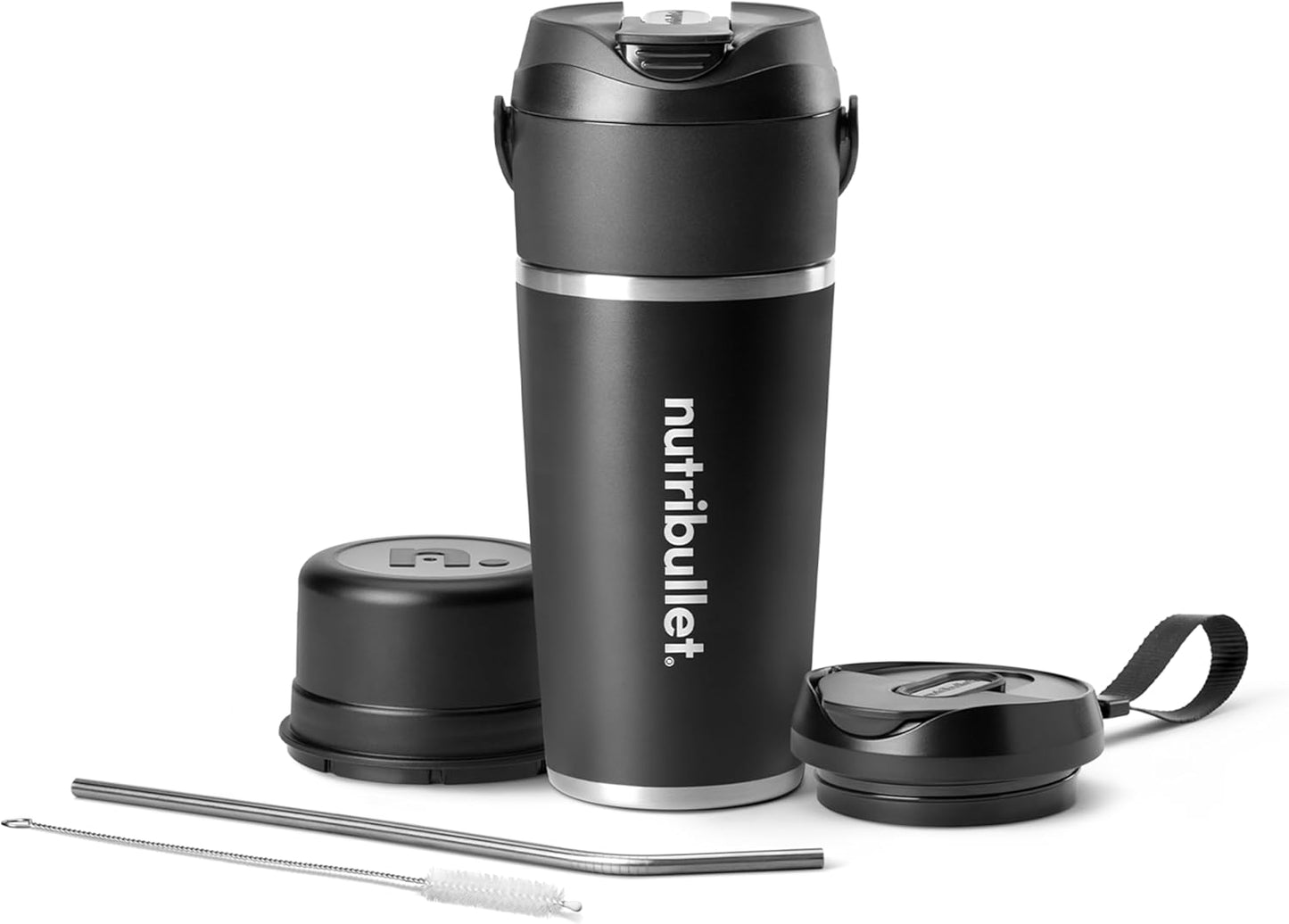 Nutribullet Flip Portable Blender - Cordless Design with Insulated Cup | Sleek Black Finish