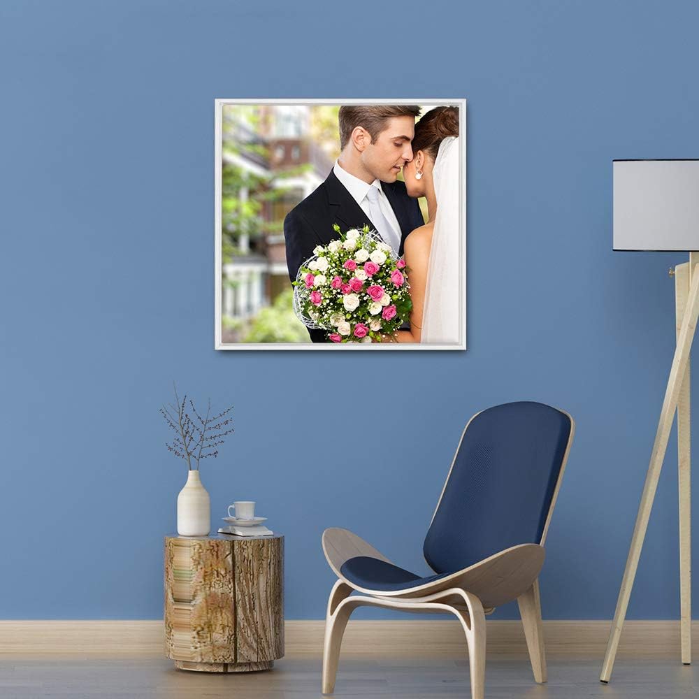 Wall26 Framed Canvas Wall Art - Custom Home Decor for Living Room & Bedroom | 24"x24", White Frame