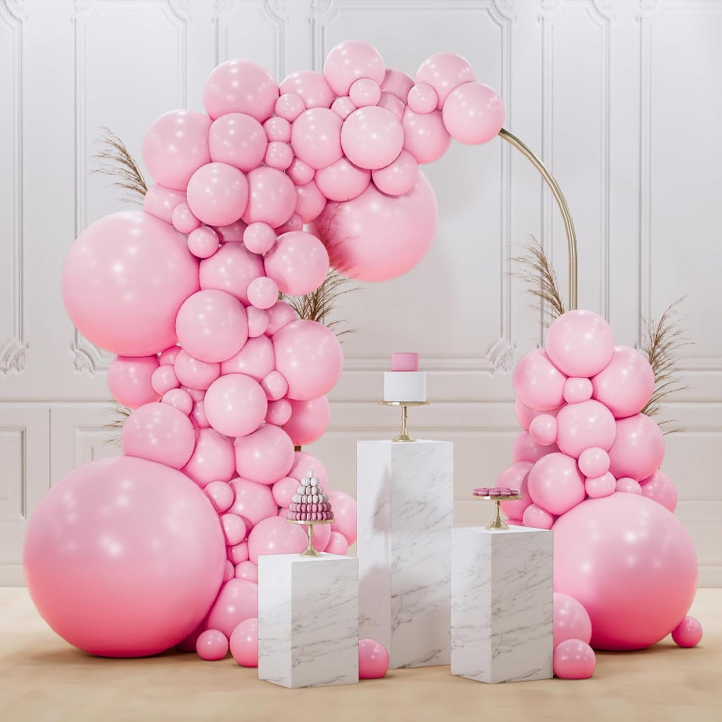 PartyWoo Light Pink Balloon Arch Kit - 99pcs in Various Sizes for Baby Showers & Birthday Parties