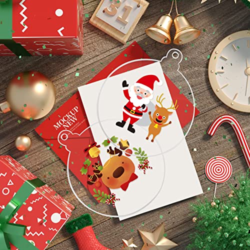 Senbota Classic Style-001 4 Inch Clear Acrylic Christmas Ornaments - 50 Pcs